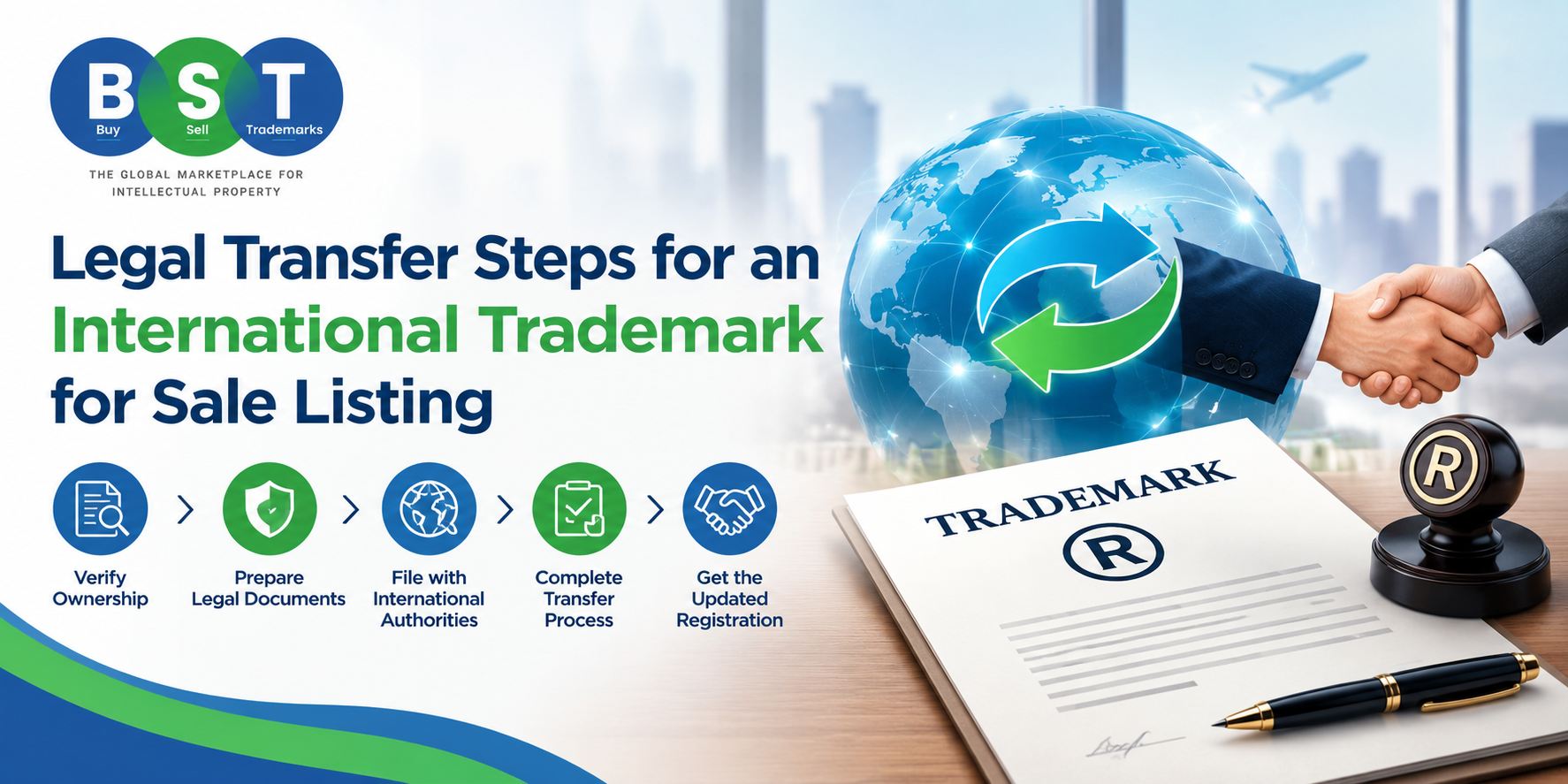 Cover image for Legal Transfer Steps for an International Trademark for Sale Listing