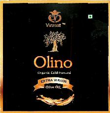 Device mark for Virasat Olino Organic Cold Pressed EXTRA VIRGIN OLIVE OIL.